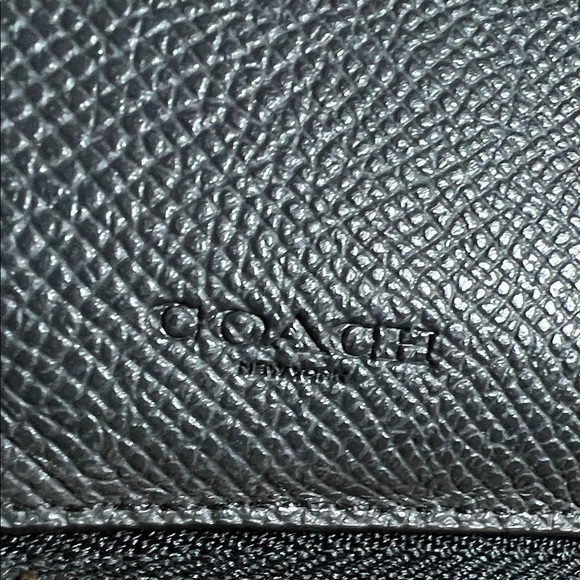 Coach Textured Black Zip Wallet - Picture 10 of 16